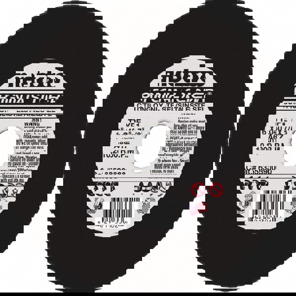 Cutoff Wheel: Type 1, 6